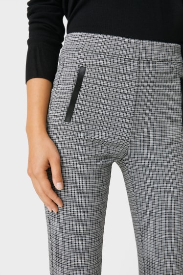 Dames - Legging - geruit - wit