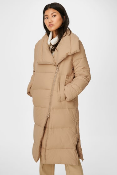 Women - Quilted coat - taupe