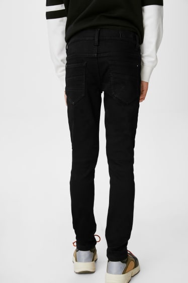 Reverskraag - Super skinny jeans - jeansdonkergrijs