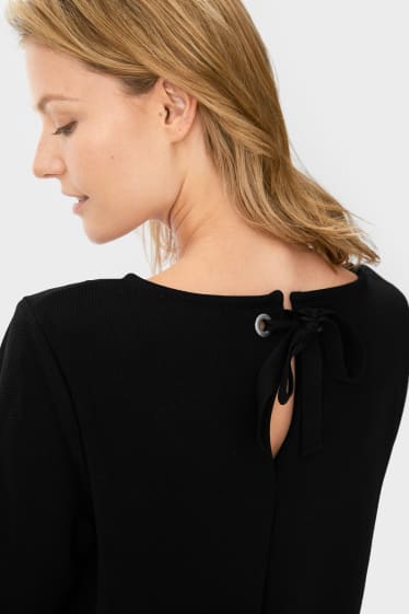 Damen - Sweatkleid - schwarz