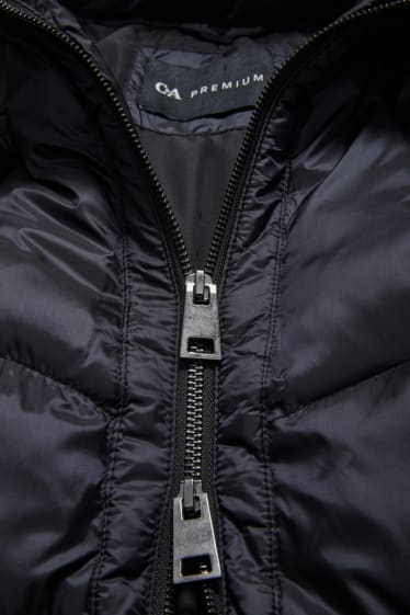 Femmes - Manteau matelassé à capuche - noir