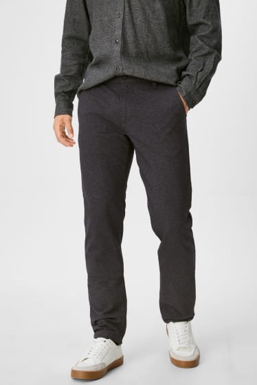 Herren - Chino - Slim Fit - Flex - LYCRA® - grau-melange