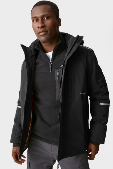 Herren - Softshelljacke mit Kapuze - THERMOLITE® - schwarz