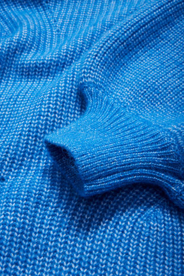 Mujer - Vestido de punto - reciclado - azul jaspeado