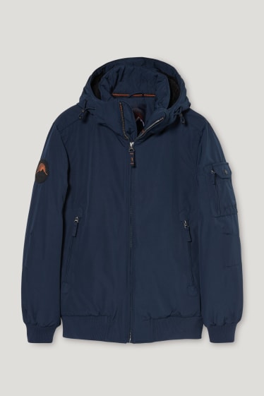 Hommes - Blouson à capuche - bleu foncé