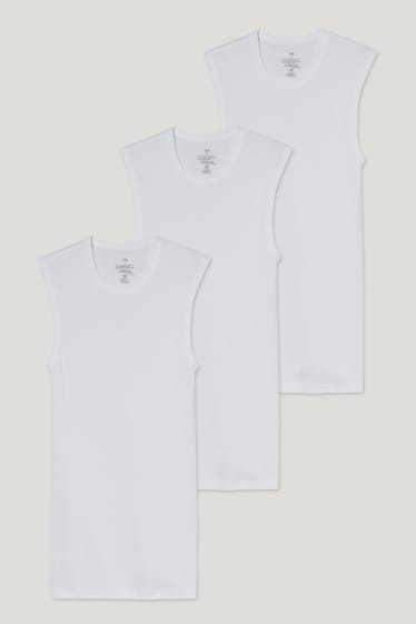 Uomo - Confezione da 3 - canottiera - bianco