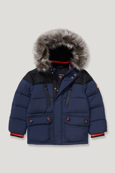 Toddler Boys - Hooded down jacket - dark blue