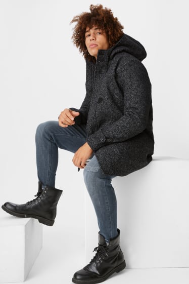 Clockhouse homme - CLOCKHOUSE - veste à capuche - noir / blanc