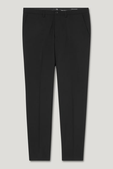 Pánské - Oblekové kalhoty - slim fit - stretch - LYCRA® - černá