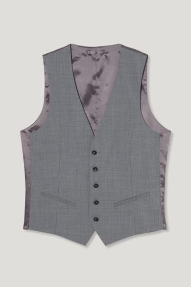 Exclusief online - Gilet uit het combi-systeem - slim fit - Flex - mix van scheerwol - LYCRA® - grijs-mix