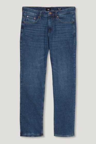 Mężczyźni - Regular jeans - ciepłe dżinsy - dżins-ciemnoniebieski