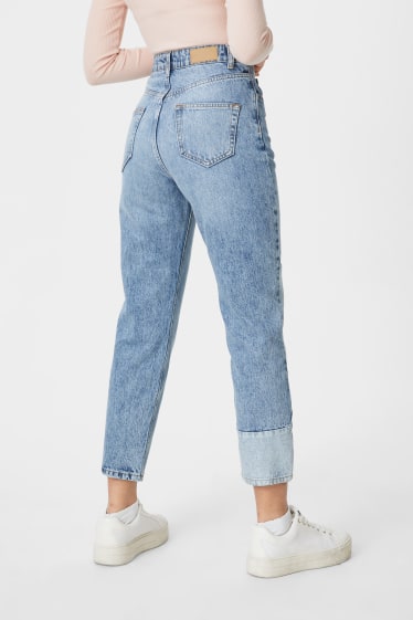 Clockhouse Girls - CLOCKHOUSE - mom jeans - high waist - denim-albastru