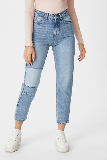 Clockhouse Girls - CLOCKHOUSE - mom jeans - high waist - denim-albastru