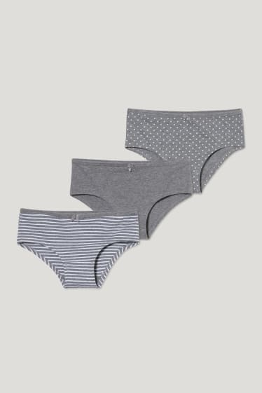 Kids Girls - Multipack of 3 - briefs - gray-melange