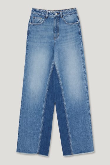 Clockhouse Girls - CLOCKHOUSE - wide leg jeans - a vita alta - jeans blu