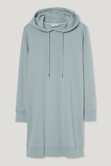 Femei - Rochie în A cu glugă - verde mentă