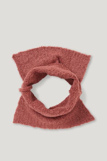Women - Bouclé snood - bordeaux