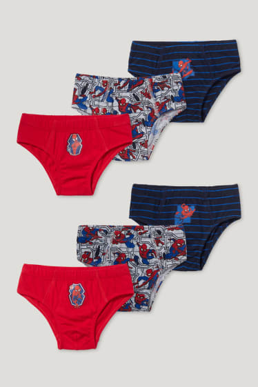 Toddler Boys - Multipack 6 buc. - Omul-Păianjen - chiloți - roșu