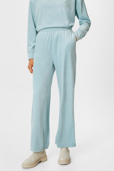 Damen - Basic-Samthose - recycelt - mintgrün