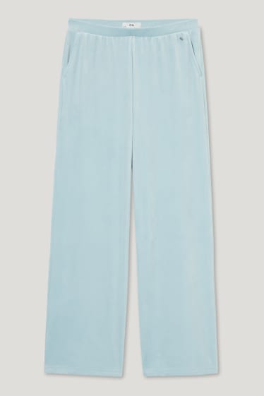 Damen - Basic-Samthose - recycelt - mintgrün