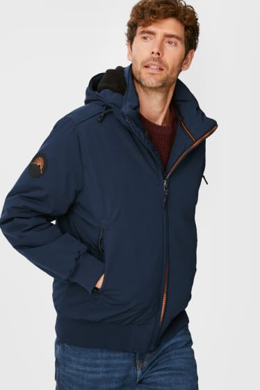 Hommes - Blouson à capuche - bleu foncé