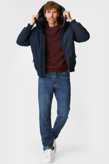 Hommes - Blouson à capuche - bleu foncé