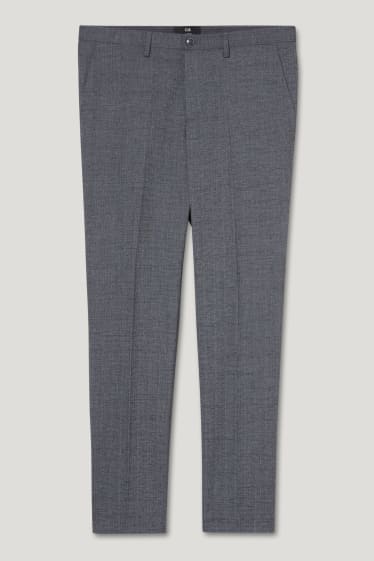 Exkluzivní online - Oblekové kalhoty - slim fit - stretch - LYCRA® - tmavošedá
