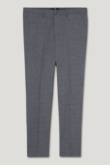 Exkluzivní online - Oblekové kalhoty - slim fit - stretch - LYCRA® - tmavošedá