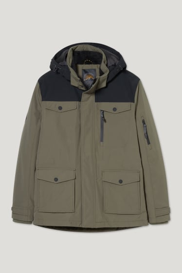 Men - Outdoor jacket with hood - dark green