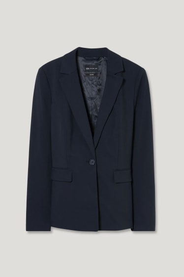 Dames - Business-blazer - getailleerd - donkerblauw