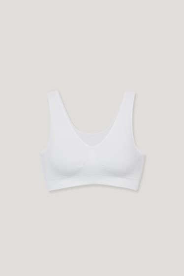 Mujer - Bustier - con relleno - sin costuras - blanco