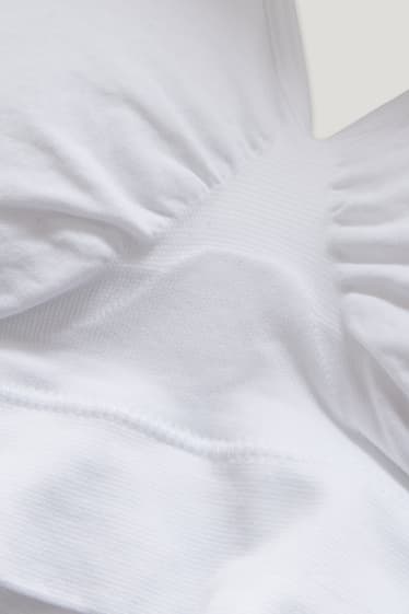 Mujer - Bustier - con relleno - sin costuras - blanco