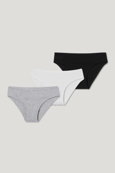 Kids Girls - Multipack of 3 - briefs - white / black