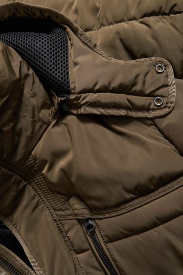 Herren - Funktionsjacke mit Kapuze - recycelt - dunkelgrün