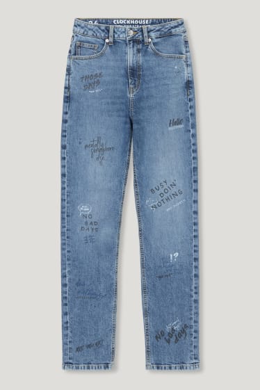Clockhouse Girls - CLOCKHOUSE - straight jeans - high waist - denim-light blue