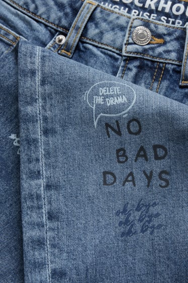 Clockhouse Girls - CLOCKHOUSE - straight jeans - high waist - denim-light blue