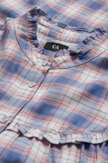Donna - Blusa - a quadretti - blu