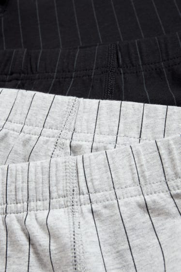 Hommes grandes tailles - Lot de 3 - boxers - à rayures - gris / noir