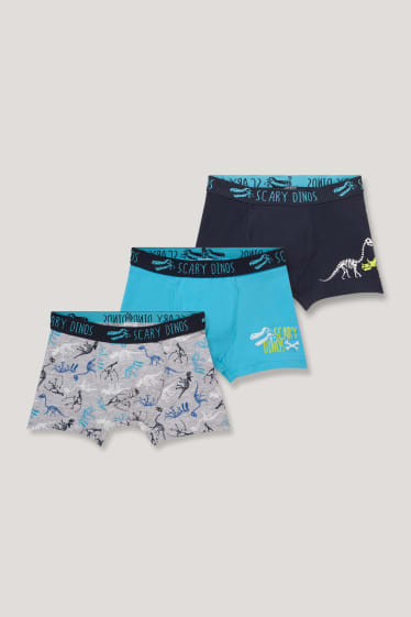 Toddler Boys - Multipack 3er - Dino - Boxershorts - dunkelblau / grau