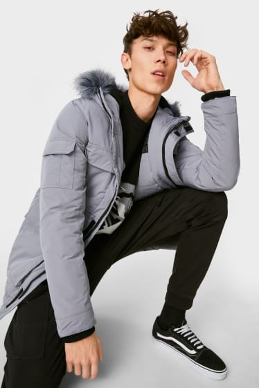 Clockhouse homme - CLOCKHOUSE - veste matelassée à capuche - gris
