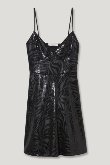 Clockhouse Girls - CLOCKHOUSE - Paillettenkleid - festlich - schwarz