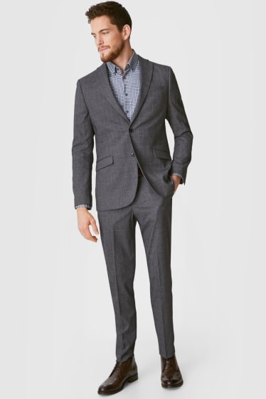 Herren - Baukasten-Sakko - Slim Fit - Stretch - LYCRA® - dunkelgrau