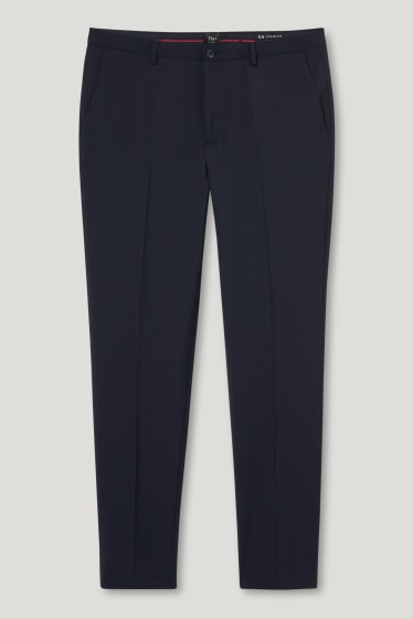Hombre - Pantalón - slim fit - flex - mezcla de lana virgen - LYCRA® - azul oscuro