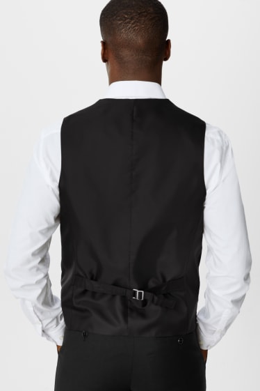 Pánské - Obleková vesta - Slim Fit - černá