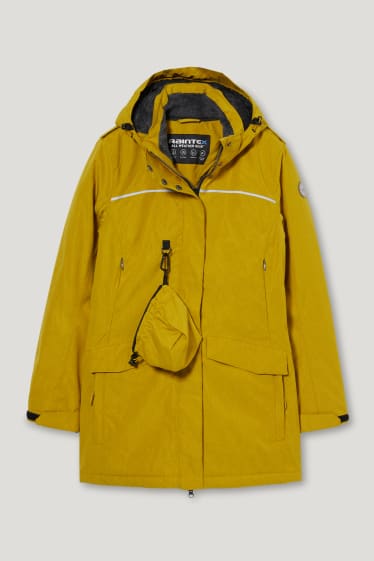 Women - Outdoor jacket for dog owners - yellow