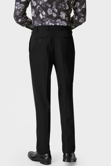 Pánské - Oblekové kalhoty - slim fit - stretch - LYCRA® - černá