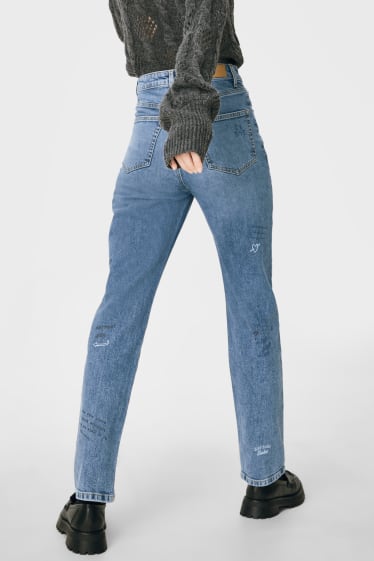 Clockhouse Girls - CLOCKHOUSE - straight jeans - high waist - denim-light blue