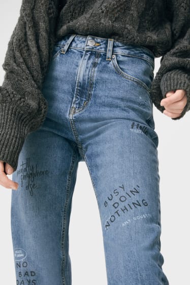 Clockhouse Girls - CLOCKHOUSE - straight jeans - high waist - denim-light blue