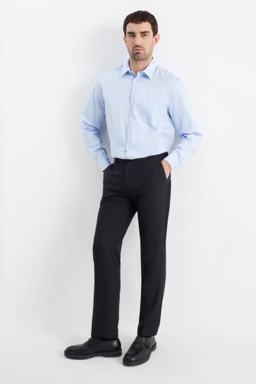 Hommes - Pantalon de costume - regular fit - bleu foncé