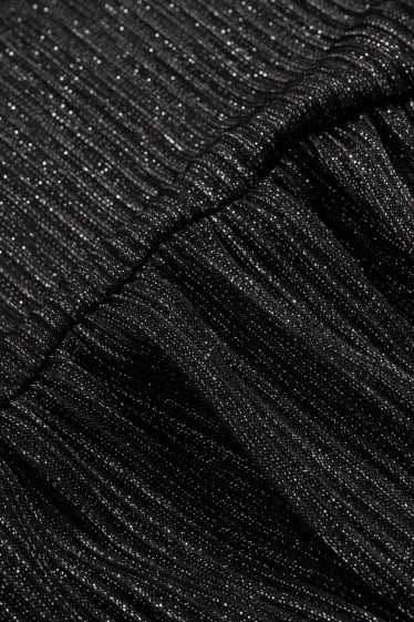 Femmes - Robe fit & flare - effet brillant - noir